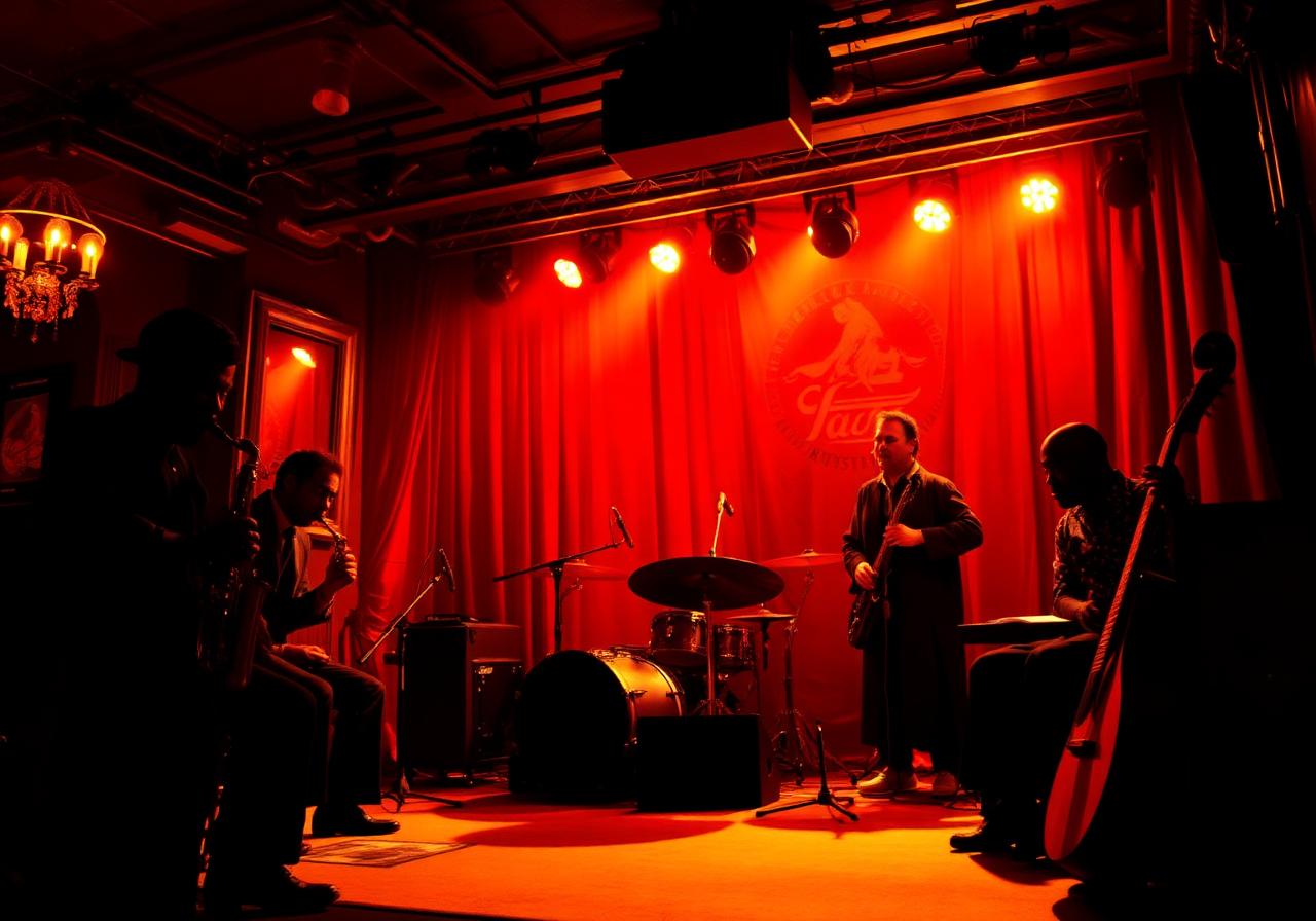 Black jazz musicians on a 1930s Paris stage